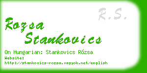 rozsa stankovics business card