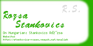 rozsa stankovics business card